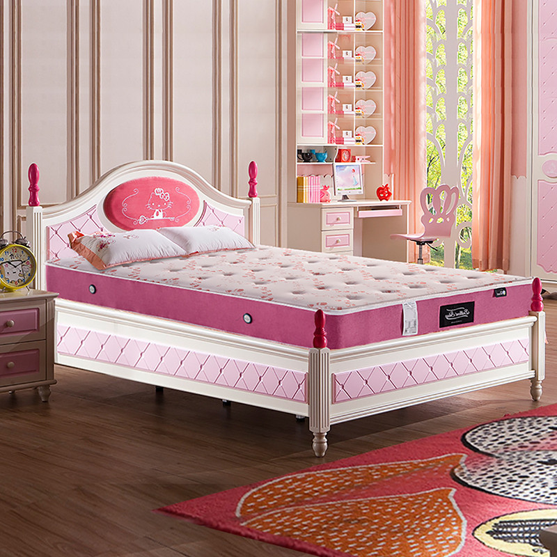珀兰儿童床垫 1.2米1.5m1.8m床 天然环保棕床垫 学生定做 粉红款22cm厚：1.5m*2.0m