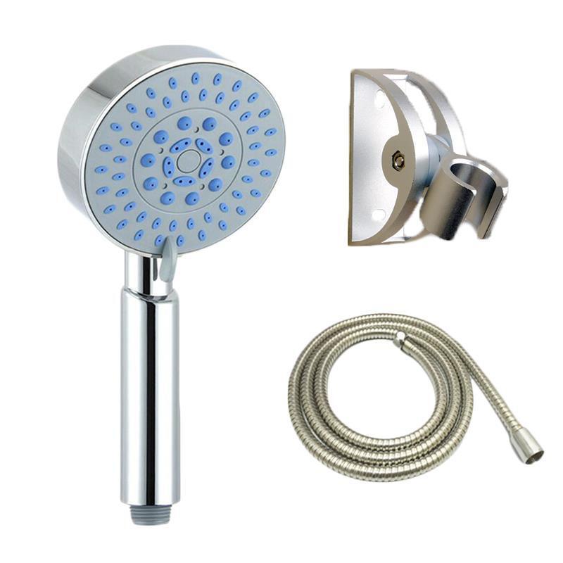 花洒头单头五档热水器塑料通用加压压家用喷头头大不锈钢喷洒五档头寸卫生间节水开