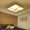 客厅吸顶灯北欧创意餐厅灯大气实木日式灯具现代简约原木质卧室灯 60*60cm三色温48W