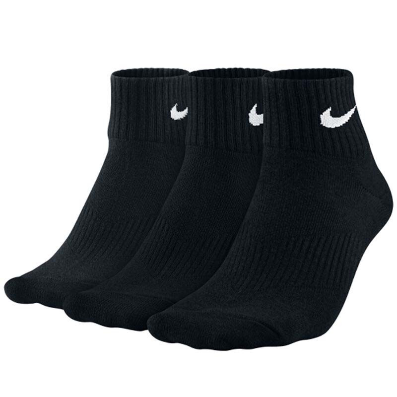 NIKE/耐克 男袜女袜 Lightweight Quarter 运动袜 SX4706-101-100 中袜三双装SX4703-001 XL