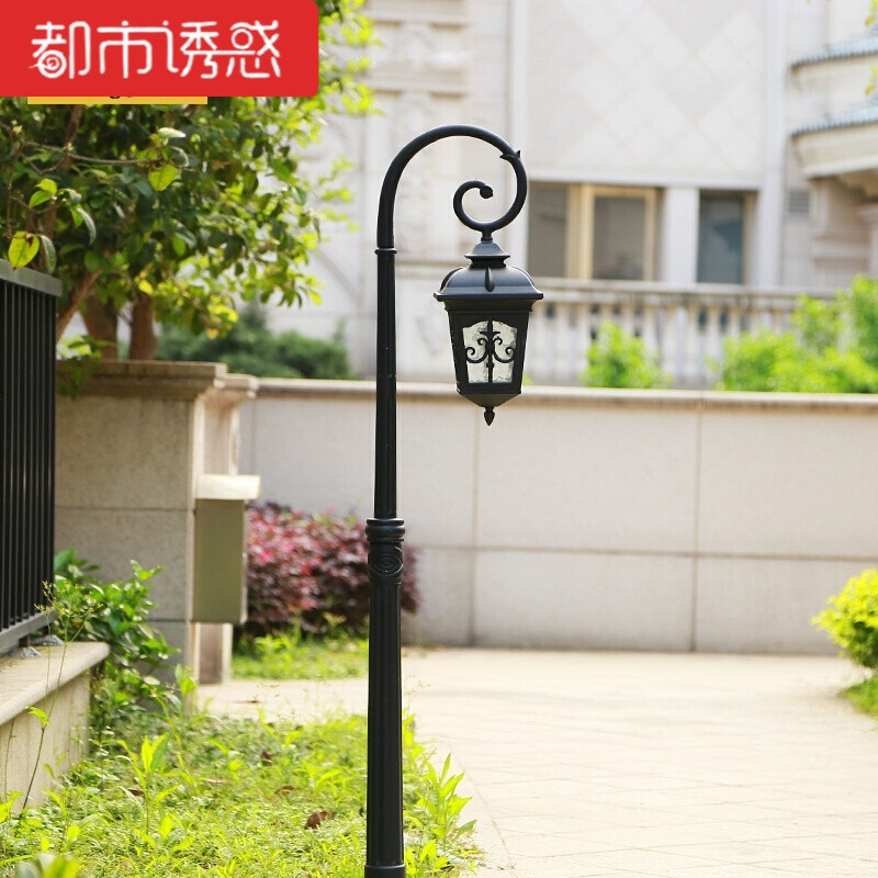恩拉图朗吉蒂庭院灯草坪灯草地灯led户外立柱灯花园别墅景观路灯仿古灯 单羊头田字庭院灯/用电款1.39米高/古铜色
