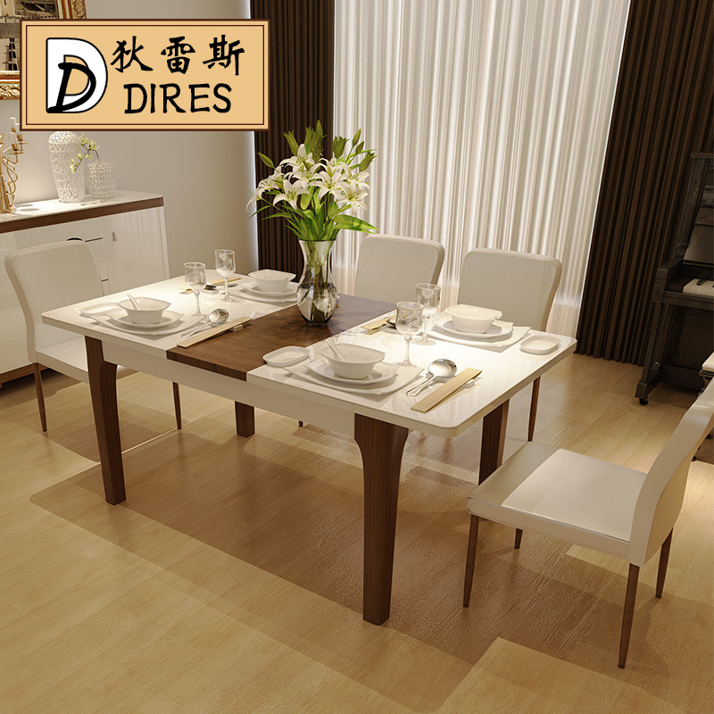 狄雷斯 餐桌 北欧大理石圆餐桌6人 金色不锈钢圆形餐桌木质现代简约设计师创意金属轻奢家具 CZA05B 1.6米餐桌