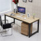 简易钢木桌台式简约桌家用电脑桌书桌学生写字台双人办公桌会议桌 长200*宽80高74单桌子