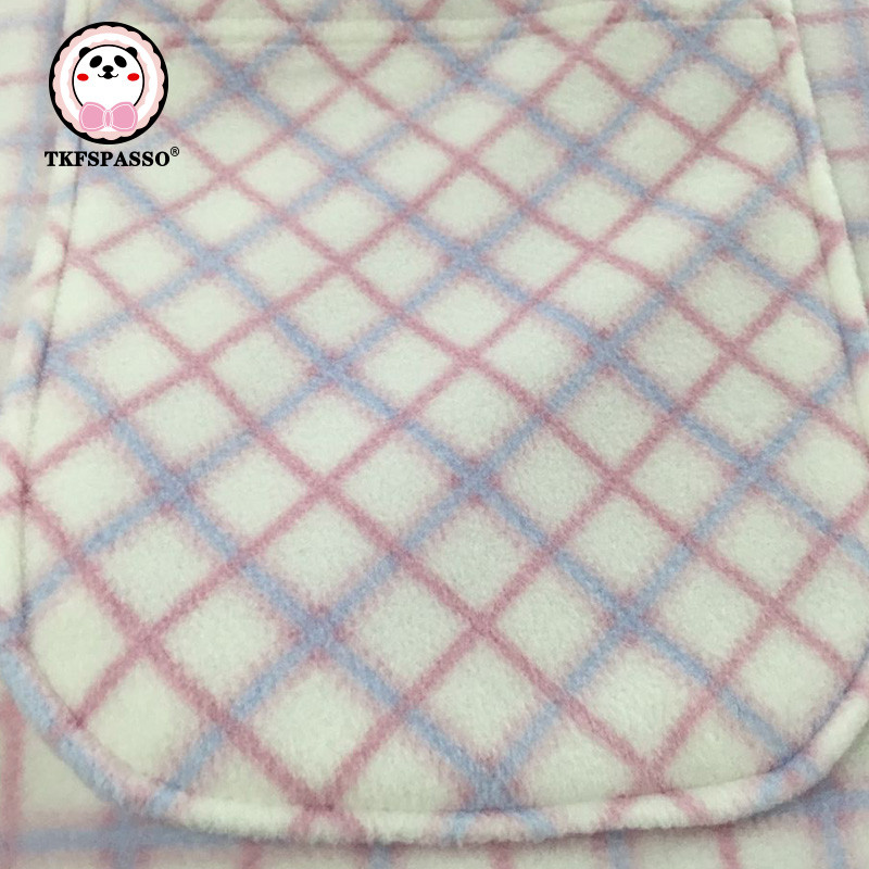TKFSPASSO/斯帕颂摇粒绒格子印花带帽家居服浴袍可爱公主风秋冬款 M-L 水晶粉色