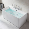 一体式浴缸嵌入式独立式靠枕洗手间水阀卫浴欧式洗澡盆保温小户型 &asymp1.3m 豪华冲浪配置(五件套)