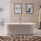 现代古典家用浴缸独立式亚克力浴缸1.3米-1.8米 &asymp1.3m 红白空缸+下水器