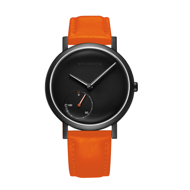 YO-WATCH Shine智能手表P6730M橙色牛皮带款