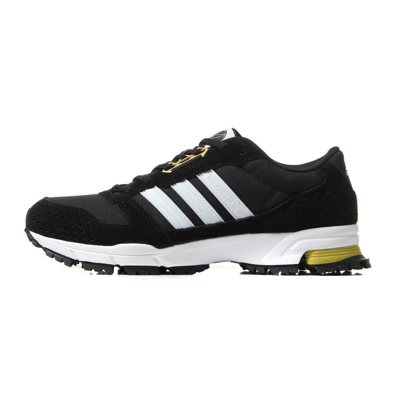 ADIDAS阿迪达斯2017新款马拉松跑鞋耐磨透气运动减震跑步鞋BW0620 1号黑色/亮白/金金属 40.5