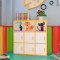 儿童简约玩具收纳架整理箱柜子带门书柜幼儿园置物架储物架格子柜_2 十二格带门