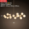 灯具北欧现代创意艺术客厅美式复古工业个性分子玻璃球魔豆吊灯D8100-21黄光 默认尺寸 15-D5107-16黄光