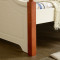 A家家具 地中海高低子母床简约公主儿童床上下床实木带护栏双层床 1.35米高低子母床+梯柜+床底抽