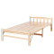 折叠床实木床单人午休床双人床儿童简易床1米小床1.2米家用木板床 第二代120cm无油漆双床头