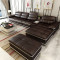 驰友(CHIYOU) 沙发 真皮沙发简约现代真皮大户型L型真皮沙发客服家具组合 沙发全套/配高档茶几+电视柜
