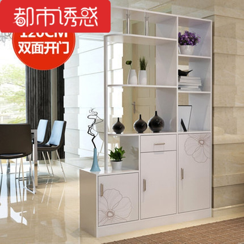 【包物流】简约现代客厅屏风隔断红酒样品柜烤漆间厅柜玄关鞋柜JY668-格桑淡彩120时尚大 SC高柜-格桑淡彩120