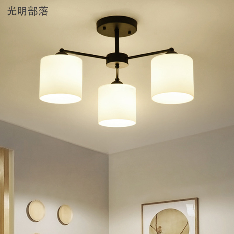 GMBL光明部落美式乡村客厅灯北欧led吸顶灯具现代简约卧室灯餐厅灯简欧房间灯欧式田园书房灯饰 3头配三色灯泡