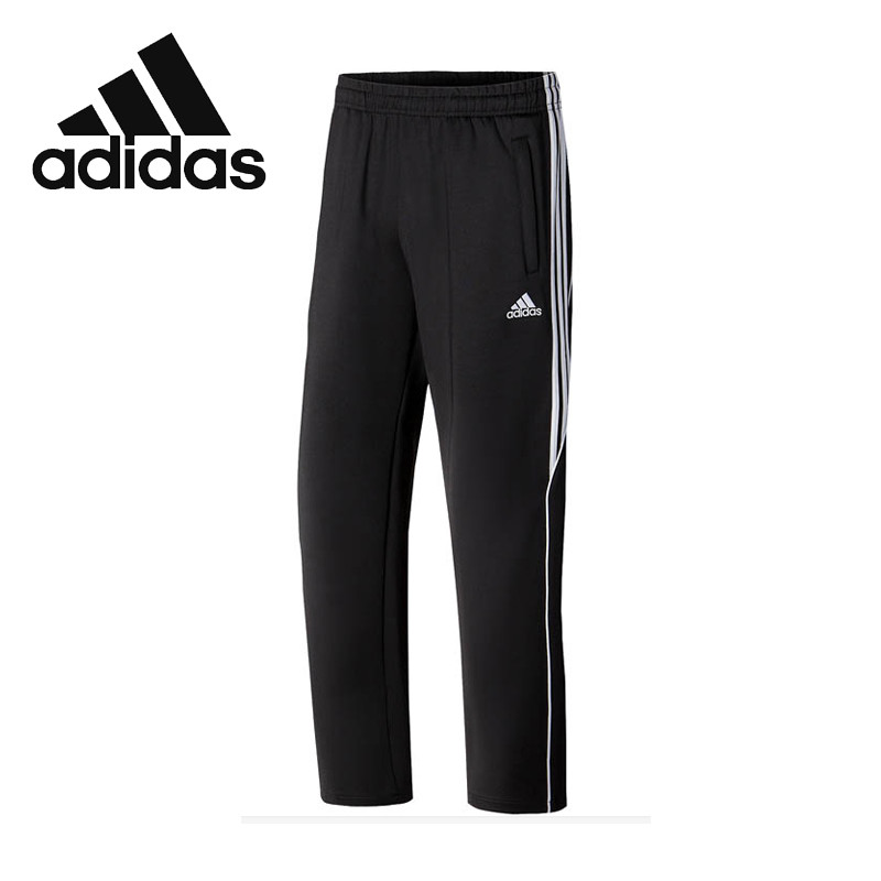 阿迪达斯2017秋季新款男装运动长裤休闲跑步针织裤 L 黑白半条纹(南韩丝)