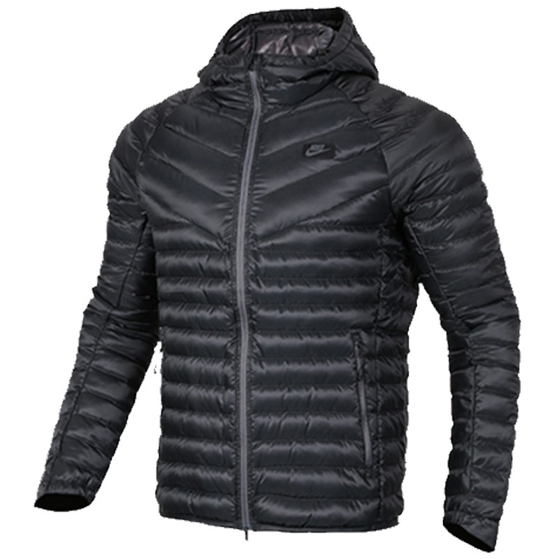 耐克男装冬季新款防风保暖轻薄耐穿连帽羽绒服822861-010 2XL 822861-010