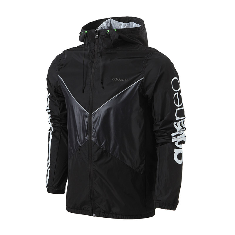 adidas阿迪达斯NEO男服夹克外套2017年新款运动服BP6322 黑色 XXL