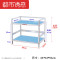 厨房置物架落地微波炉架厨房用品收纳架烤箱架锅架铝合金 64*44*56蓝架