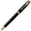 派克PARKER 钢笔 新品卓尔磨砂黑杆金夹墨水笔 商务办公签字专用 书写0.5mm金属不锈钢笔尖F尖
