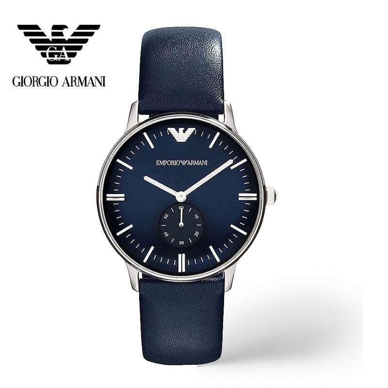 阿玛尼（ARMANI）休闲皮带/钢带男士手表时尚日历计时男表腕表 AR1647