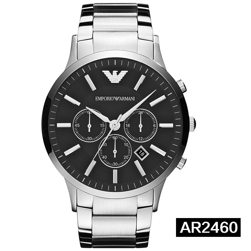 阿玛尼（ARMANI）休闲皮带/钢带男士手表时尚日历计时男表腕表 AR2460