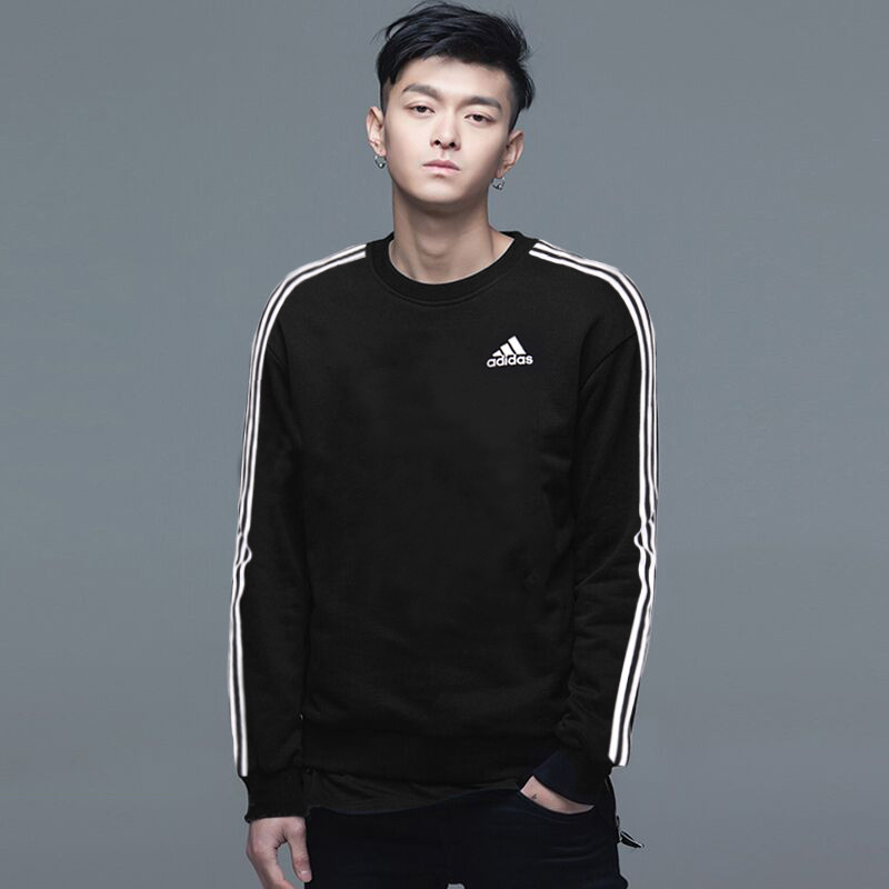 Adidas阿迪达斯男装冬季新款运动套头衫针织休闲卫衣-S98803 XL S98803