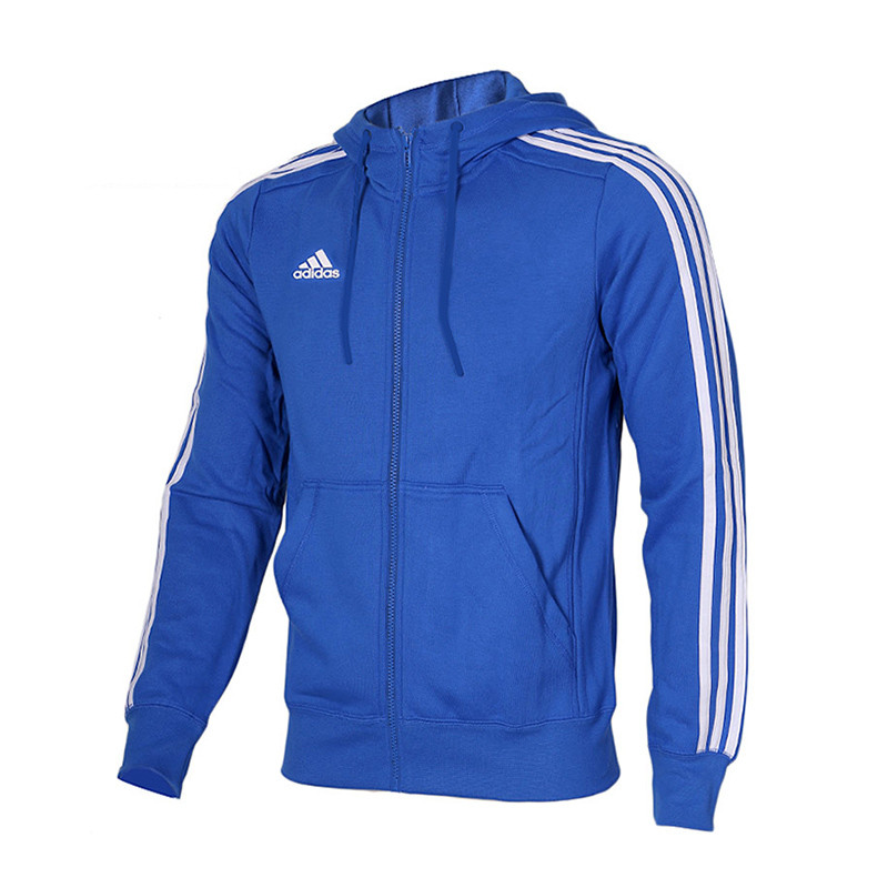 阿迪达斯2018春季新款正品男运动休闲连帽夹克立领外套 M TR30J5-BUW