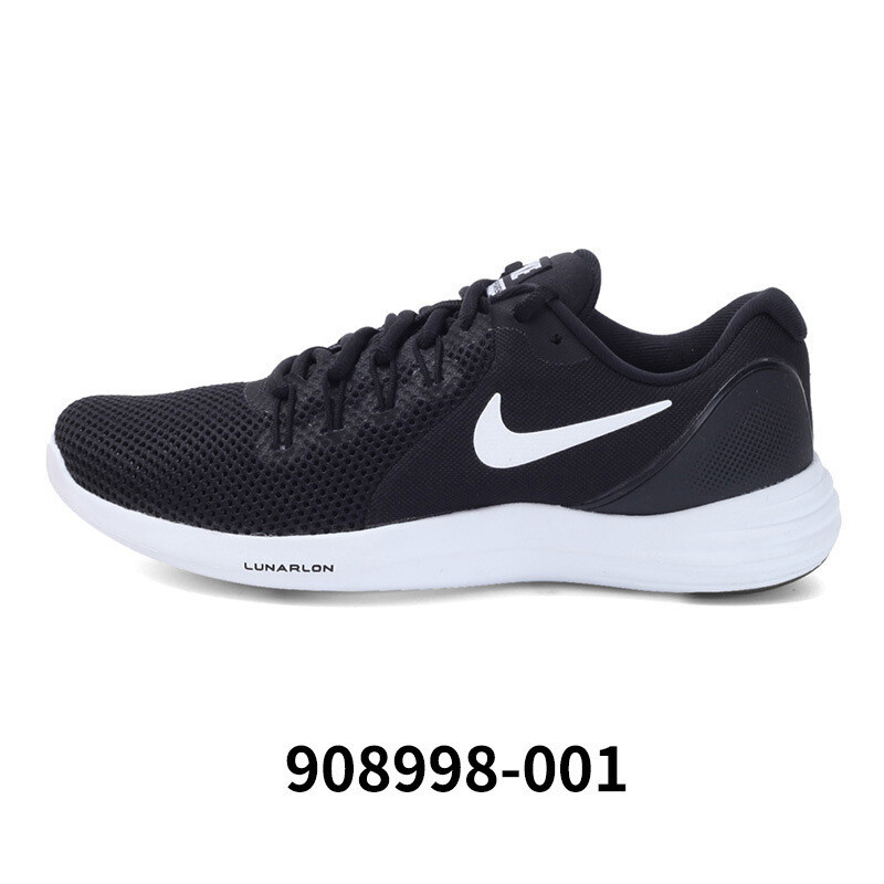 Nike耐克女鞋2017新款女子缓震透气运动跑步鞋908998-001 黑色908998-001 35.5