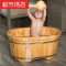 木婴儿泡澡木桶浴桶小孩儿童沐浴盆木质宝宝洗澡桶可坐 规格850*550*450(现货)