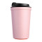 台湾Artiart咖啡杯 不倒杯防漏水杯耐热防烫便携随手杯子340ml 粉色纯色
