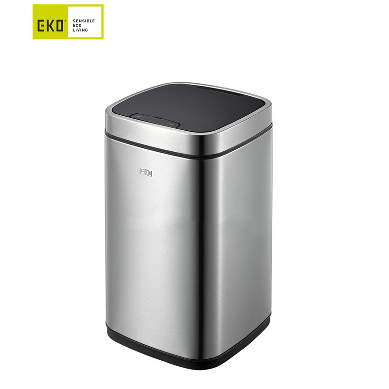 宜可(EKO)智能垃圾桶EK9288-9L 欧式不锈钢创意智能感应垃圾桶家用客厅卧室卫生间厨房垃圾筒 砂钢