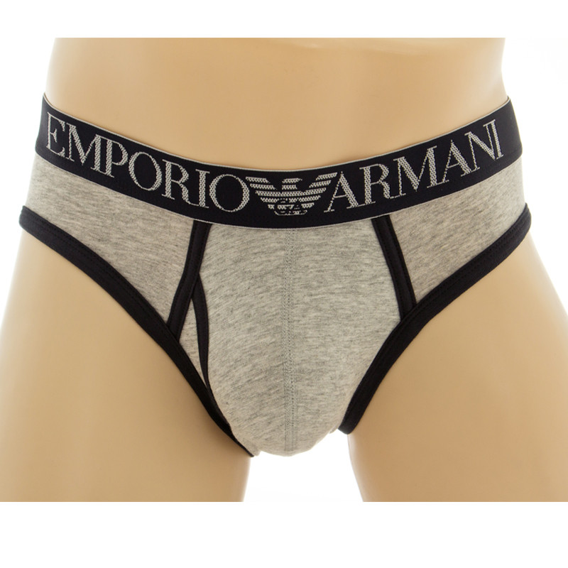 EMPORIO ARMANI阿玛尼 男士内裤 1112234A515 S 灰色黑边