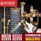 仿古花洒套装全铜水龙头欧式全铜仿古花洒淋浴复古水龙头8038定制 麻花A1款