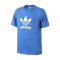 adidas阿迪达斯三叶草男子短袖T恤2018新款logo休闲运动服CW0703 L 蓝色