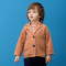 婴姿坊 童装男童英伦休闲毛尼外套 儿童春时尚单排扣开衫新品 130cm 粉橙