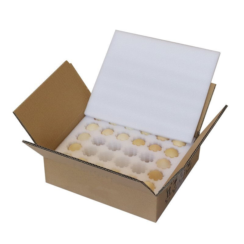 洋子（YangZi）珍珠棉土草鸡蛋托防震鸡蛋包装盒鸡蛋快递包装快递泡沫鸡蛋防破碎_3 40枚中号蛋托+纸箱