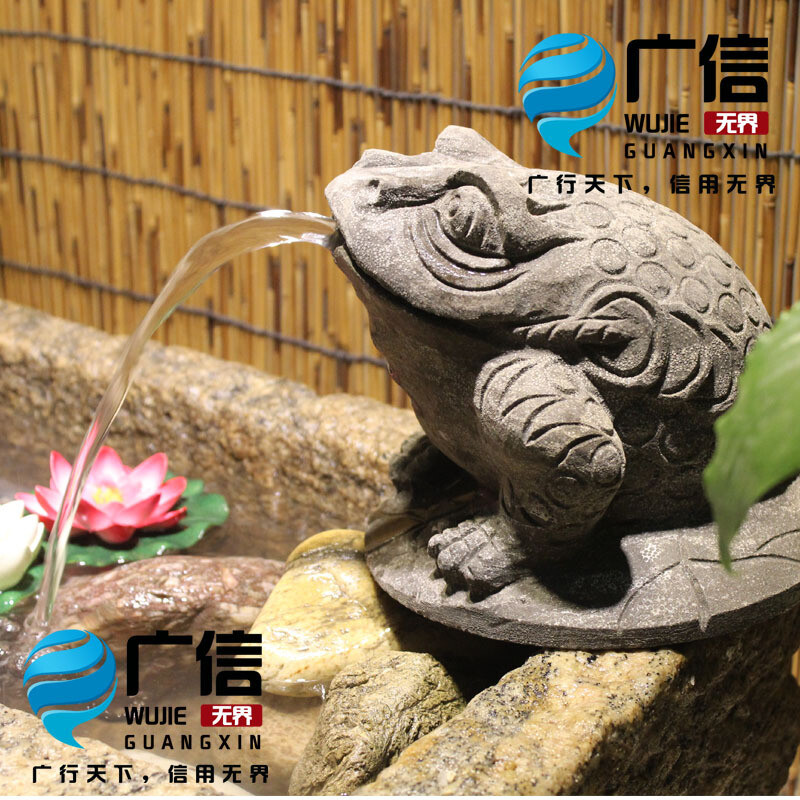 洋子（YangZi）老石槽水景牛槽马槽石头鱼缸流水花盆石水槽复古青石雕旧石器摆件_1 金蝉流水