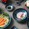 洋子（YangZi）日居仕日式创意水墨家用陶瓷器餐具碗具套装菜碟碗盘餐具套装_1 6.75寸直口圆碗