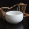 洋子（YangZi）纯黑素食碗钵僧人饭碗咖啡色黄色钵盂釉下彩青瓷陶瓷碗 白色大碗亮光