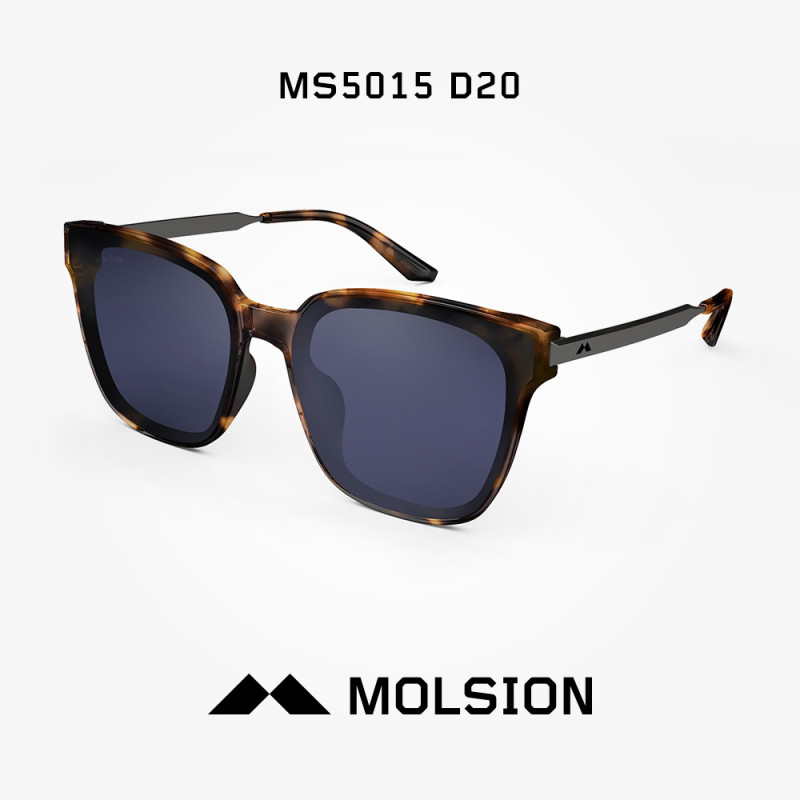 MOLSION陌森2018年新款眼镜女太阳镜大脸圆框驾驶镜偏光司机墨镜MS5015 D20玳瑁蓝色