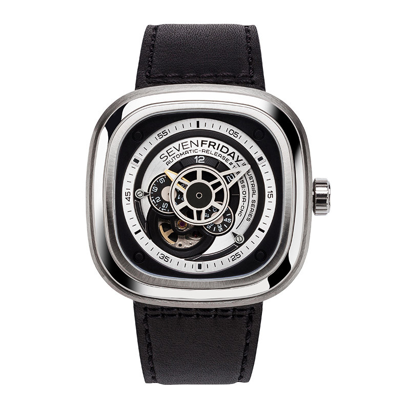 SevenFriday手表 P系列 七个星期五时尚瑞士表 防水皮带机械表P1B/01 P1B/01
