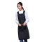 围裙韩版餐厅酒店工作服可爱时尚服务员厨房围腰围裙定制LOGO H款卡其色围裙加宽型
