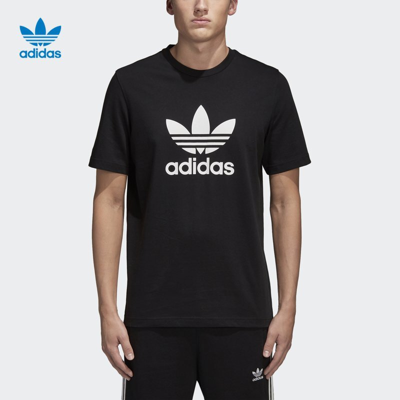 adidas阿迪达斯三叶草男子短袖上衣黑-CW0709 XL 默认颜色