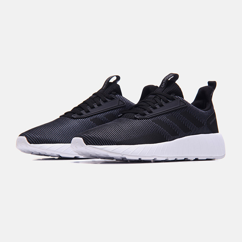 adidas阿迪达斯NEO男子休闲鞋2018新款跑步透气休闲运动鞋 DB1568 42码 黑色
