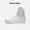 NikeSFAF1男子AirForce1纯白高帮休闲板鞋903270-100 白/白 43
