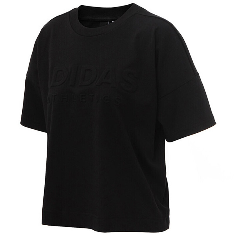 adidas阿迪达斯女装2018春新品运动休闲圆领透气短袖T恤DM9547 XL DM9547