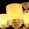 尊阁全铜吊灯 欧式客厅大气复式楼铜灯玉石吊灯 新中式灯具030 6头