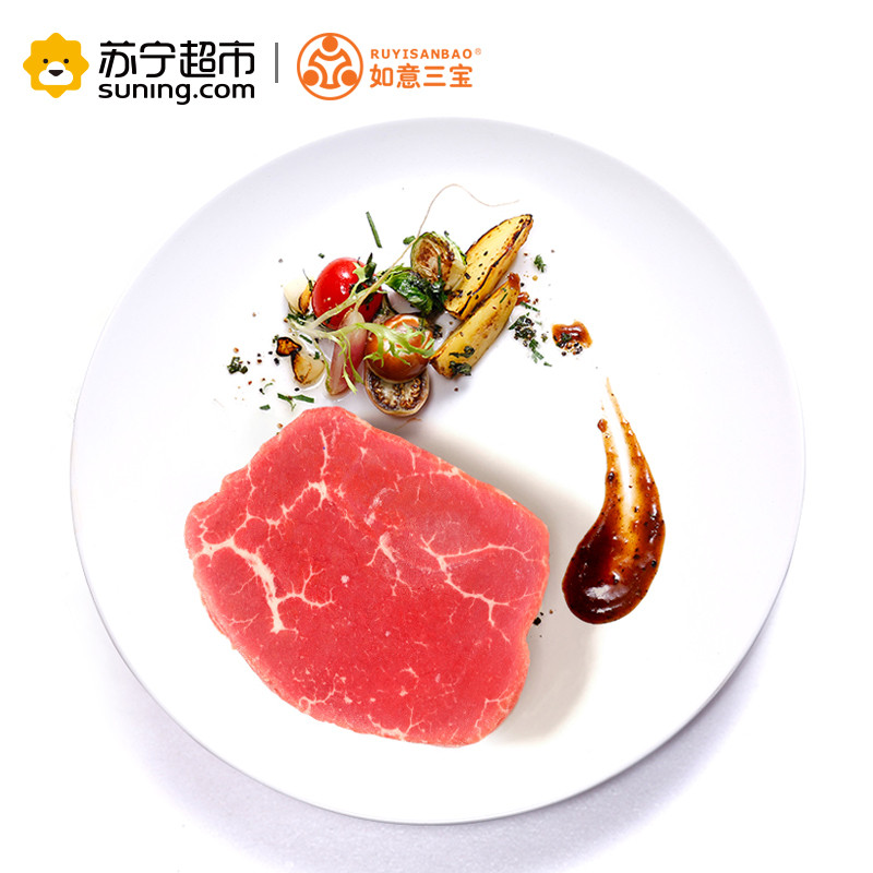 如意三宝进口原料黑椒牛排单片装150g