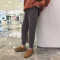 18款式2018春季新款休闲裤子男学生韩版加绒加厚潮流百搭宽松修身小脚裤 2XL 灰色